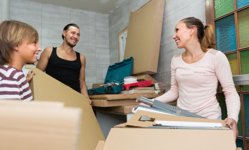Man and van loading furniture for a local move in To