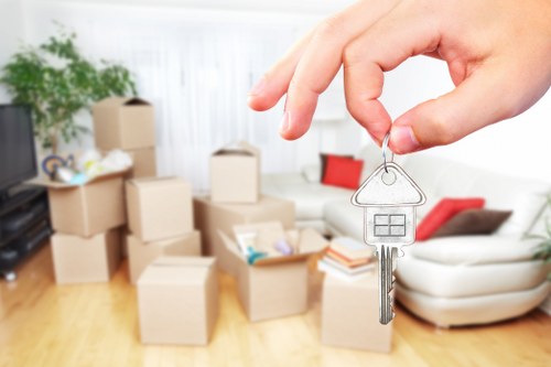 Busy city apartment relocation with clear pricing breakdown
