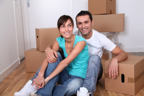 Professional moving team completing a customer-focused relocation with care