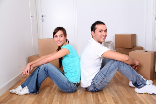 Local removals vehicle supporting a home or business move in To