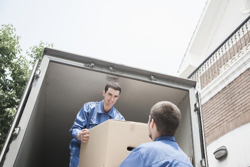 Moving van loaded for a house removal in To